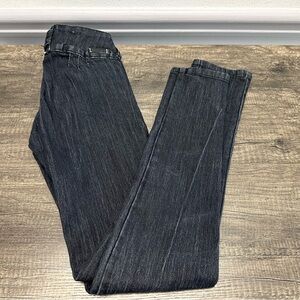 KanCan Black Buckle Button Back Waistband Detail Jeans (1030)